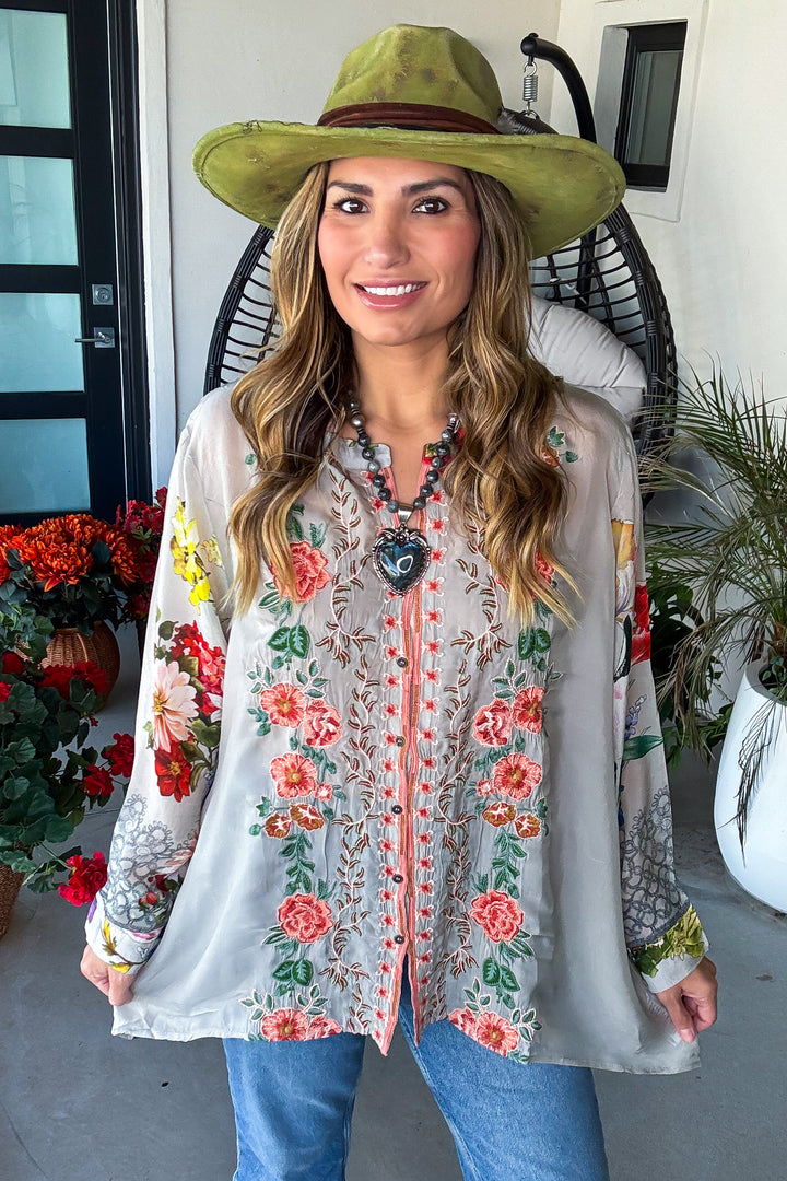 Meadow Dreaming Top - Grey