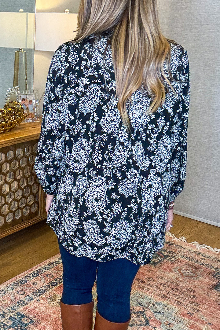 Always Included Top - Black Ivory . - SALE