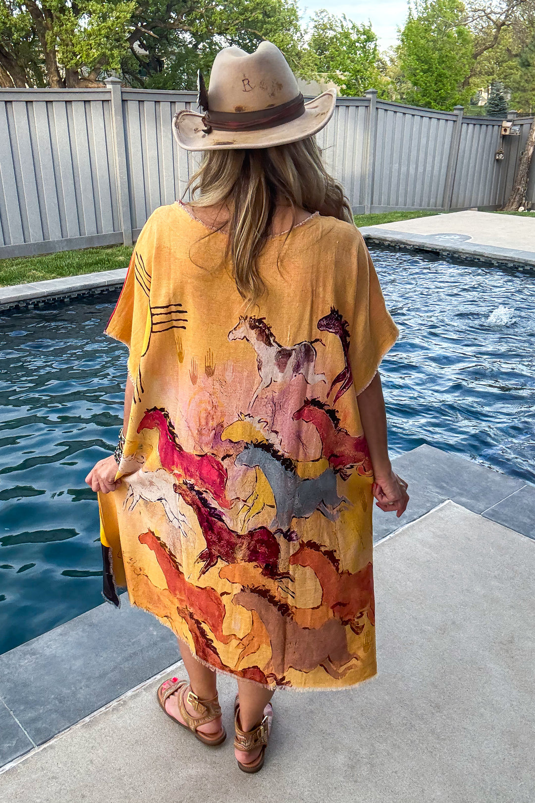 Cowboy Take Me Away Linen Feeling Dress/Tunic - 100% Cotton