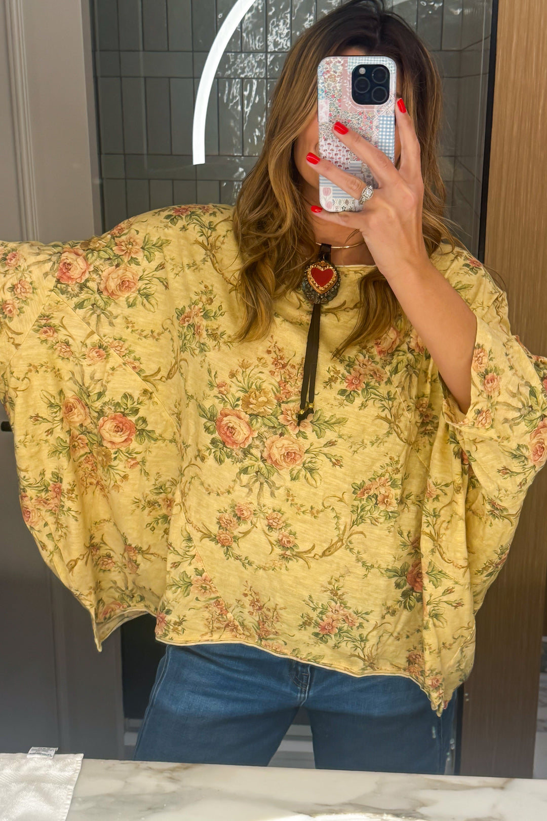 Vintage Garden Oversized Top - 100% Cotton