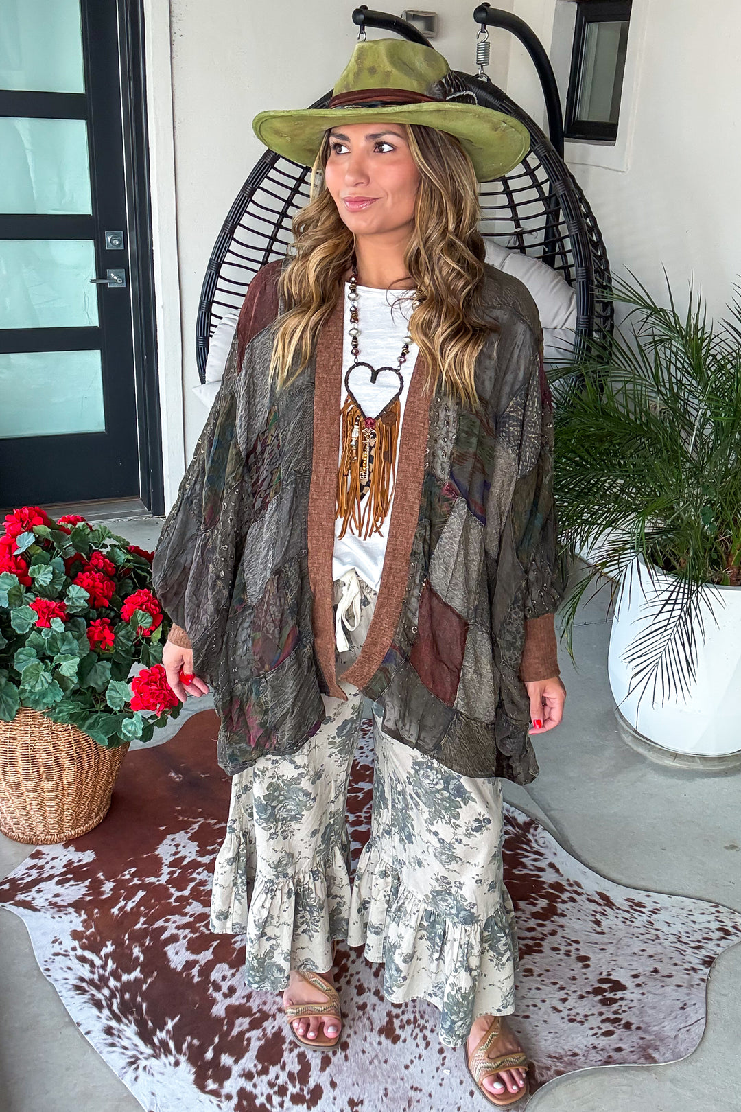 Fall in Love Kimono - Amber