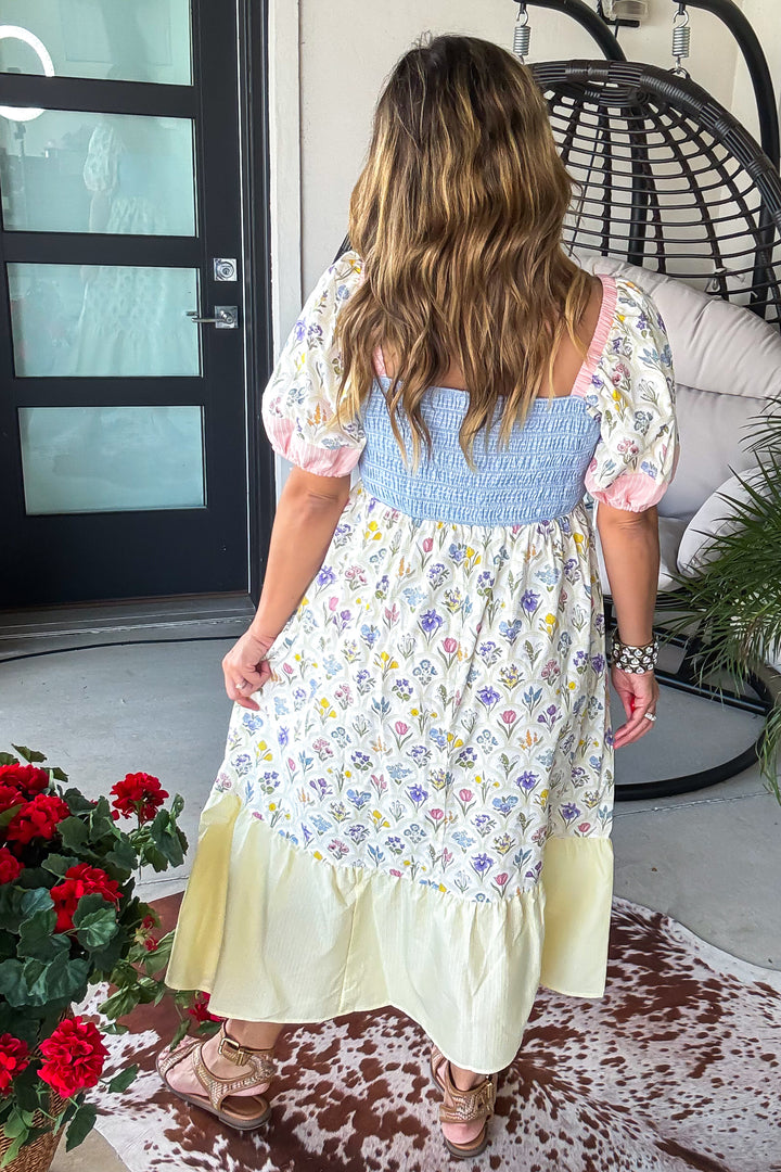 Wildflower Avenue Maxi Dress -Yellow - 100% COTTON