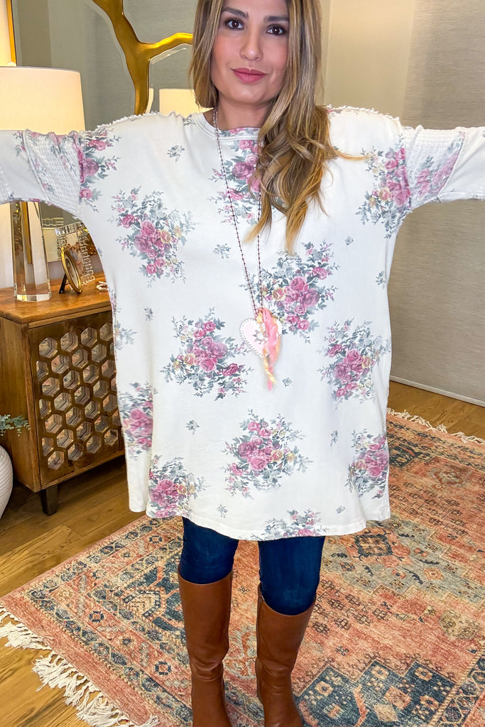 Amplify My Love Tunic/Dress - 100% Cotton - Natural