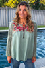 Meet You At Dawn Oversized Top - Sage - Oversized