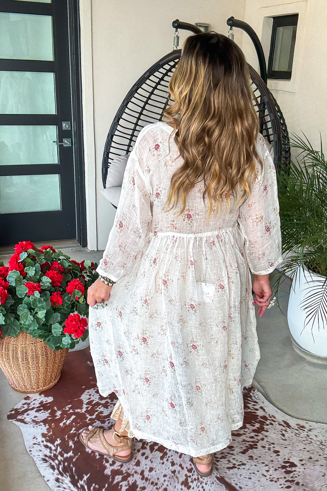 Sheer Romance Linen Dress - 100% Linen