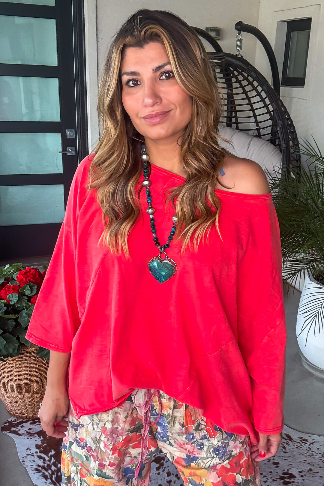 Beyond The Moon Oversized Top - Watermelon