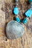 Desert Soul Turquoise Statement Necklace - Silver Plated Overlay - RARE TURQUOISE FROM KINGMAN ARIZONA