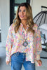 HANDMADE - Hand Stitched - Wildbloom Button Up Top - 100% Cotton