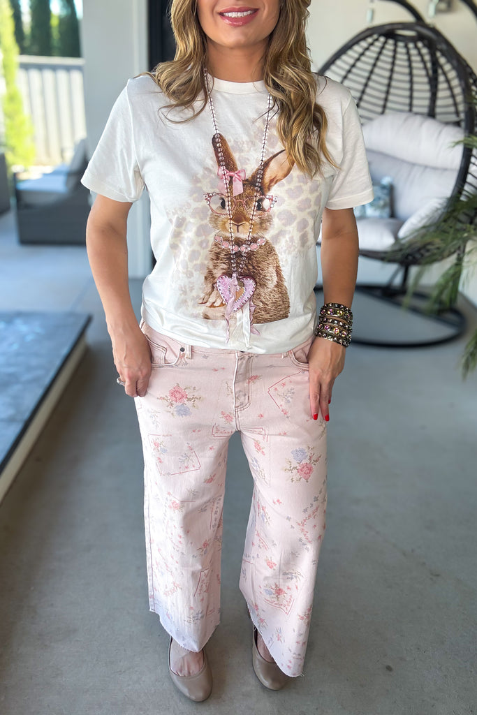 Boujee Bunny Shirt - Rhinestones