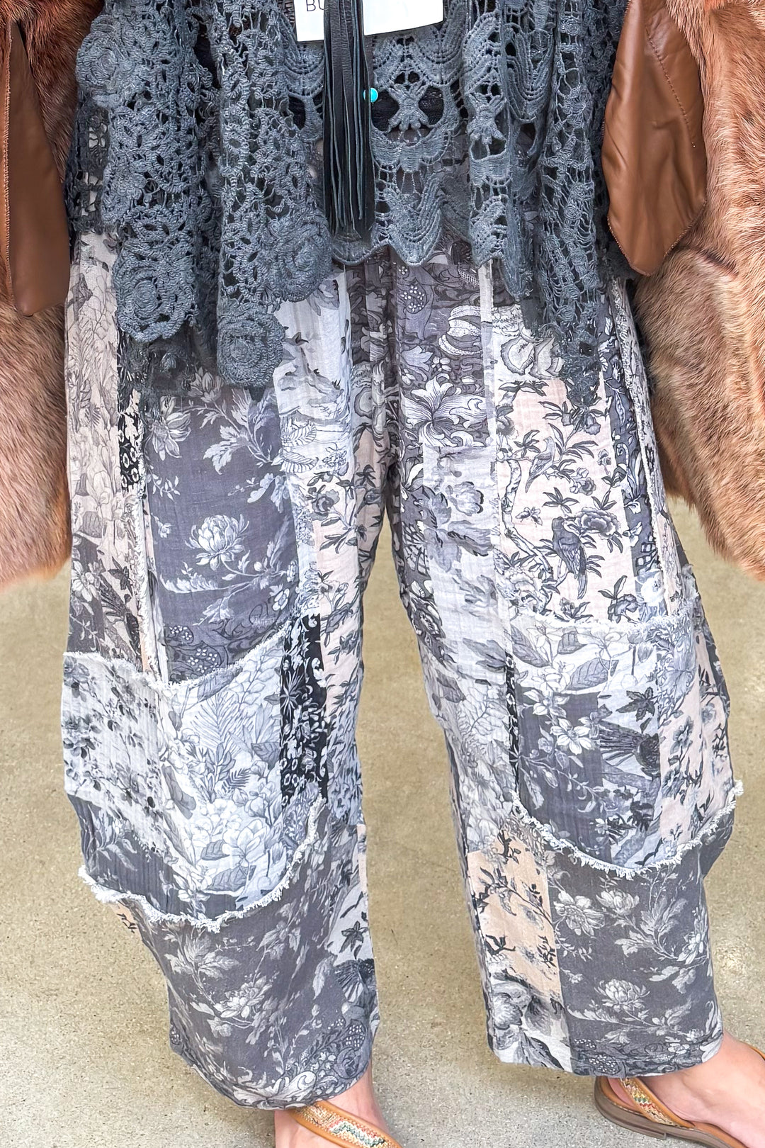 Harem Pants - Gray - 100% Cotton
