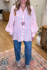Cascading Rose Tunic - 100% Cotton - Pink