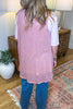 Rhinestones Vest - Dusty Rose