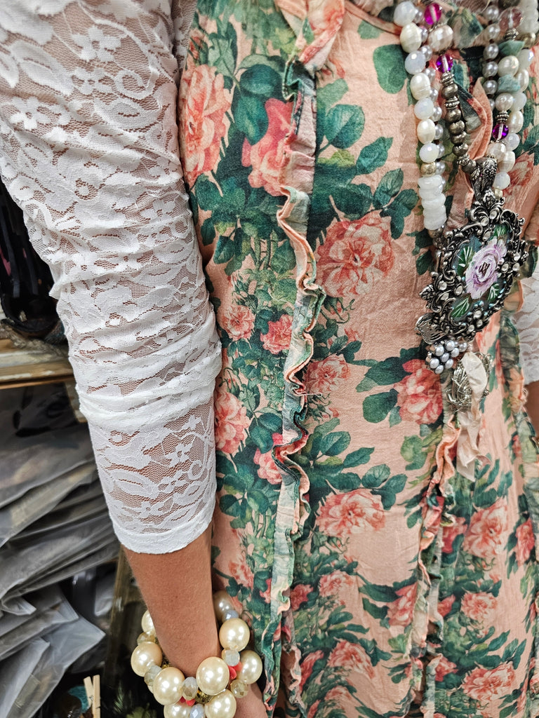PRE ORDER: Roses and Dreams Maxi Dress - 100% Cotton - MADE IN USA