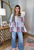 A Day With Friends Oversized Loose Fit Blouse - Gray