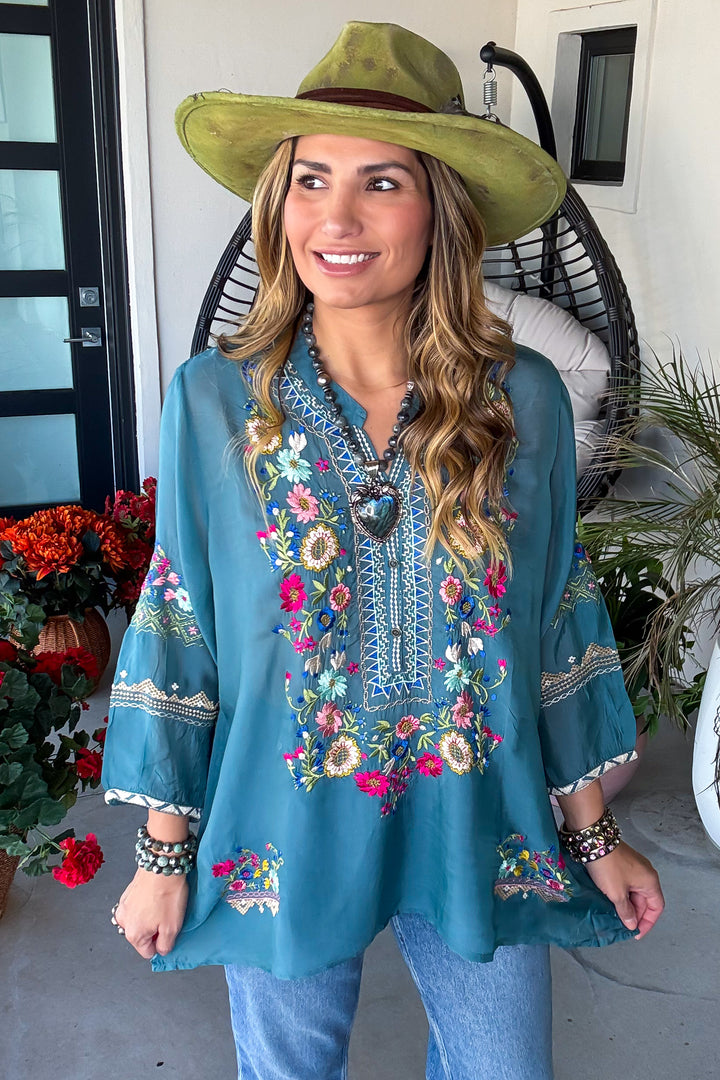 Festives Gathering Top - Teal