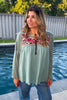 Meet You At Dawn Oversized Top - Sage - Oversized