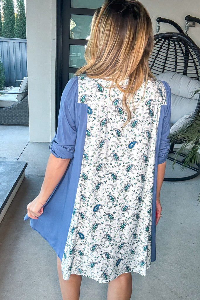 AHB EXCLUSIVE: Here When You Need Me Dress - Denim Blue