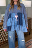 Flatter Me Fit Oversized Sweater - 100% Cotton - Blue