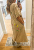 PRE ORDER: Attracting Nature Maxi Dress - 100% Cotton - Tan