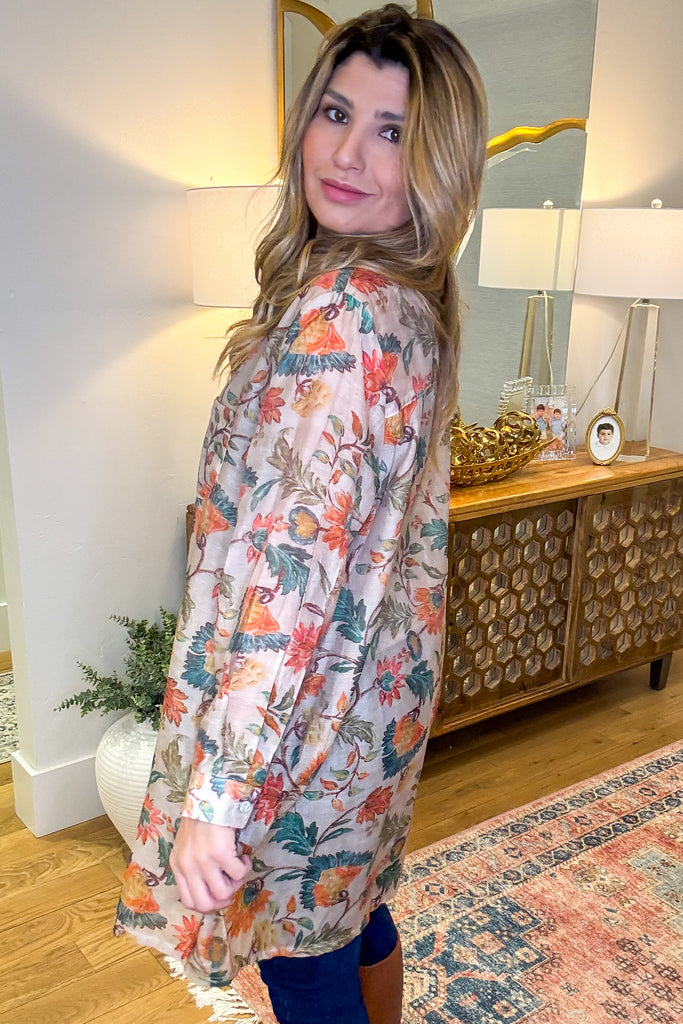 Guided Grace Sheer Oversized Tunic - Taupe