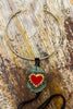 Sacred Heart Statement Necklace – One of a Kind Handmade Piece