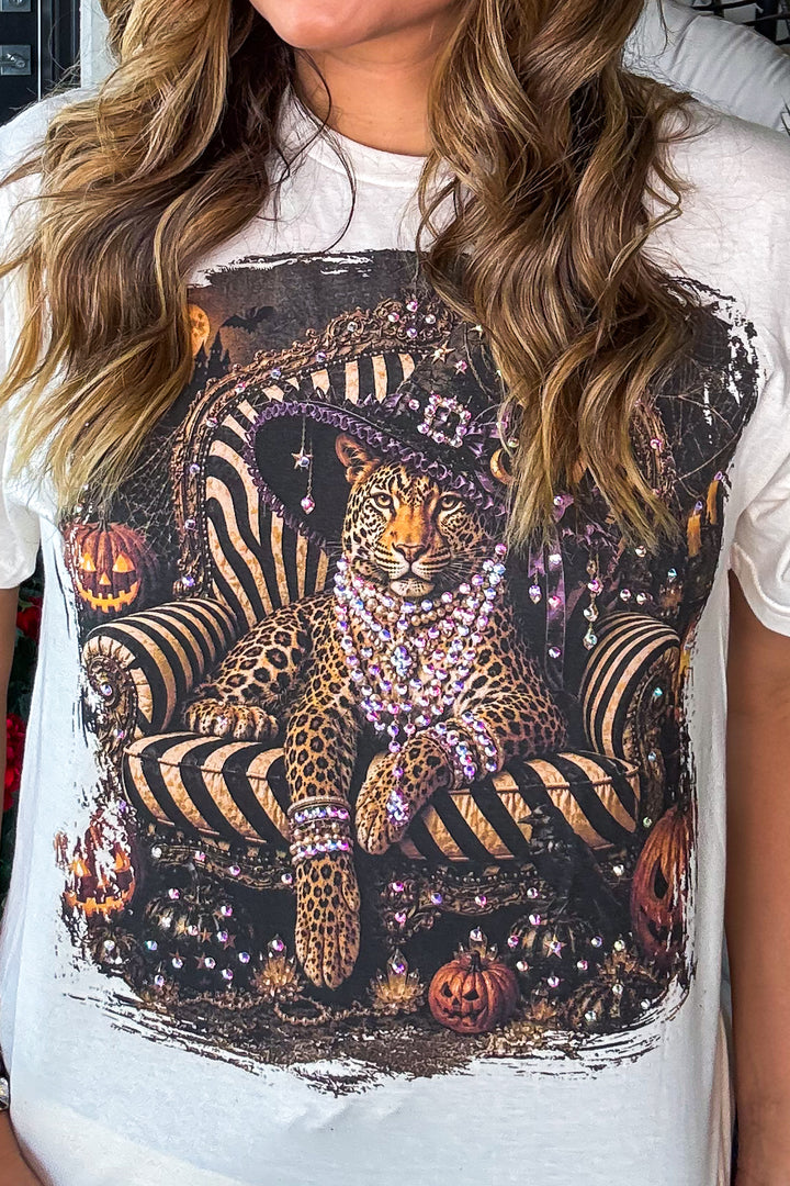 Haunted Zebra Throne Cheetah Tee - 100% Cotton