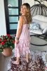 Desert Lace Daydream Slip Dress - Cotton Linen Blend - MADE IN USA - Pink