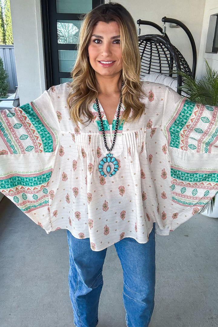 Sunkissed And Ready Oversized  Top - Natural - SALE