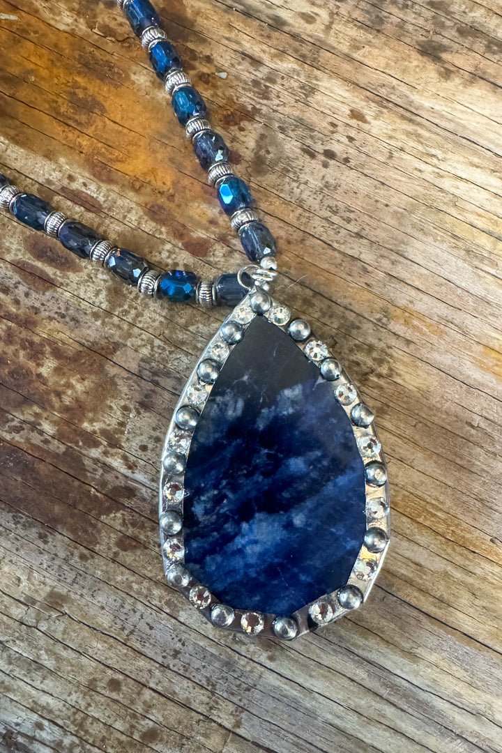 Tear Drop Lapis Azure Necklace - Authentic Lapis Azure Stone