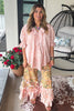 Boho Floral Lace Pants Elastic Waist - 100% Cotton