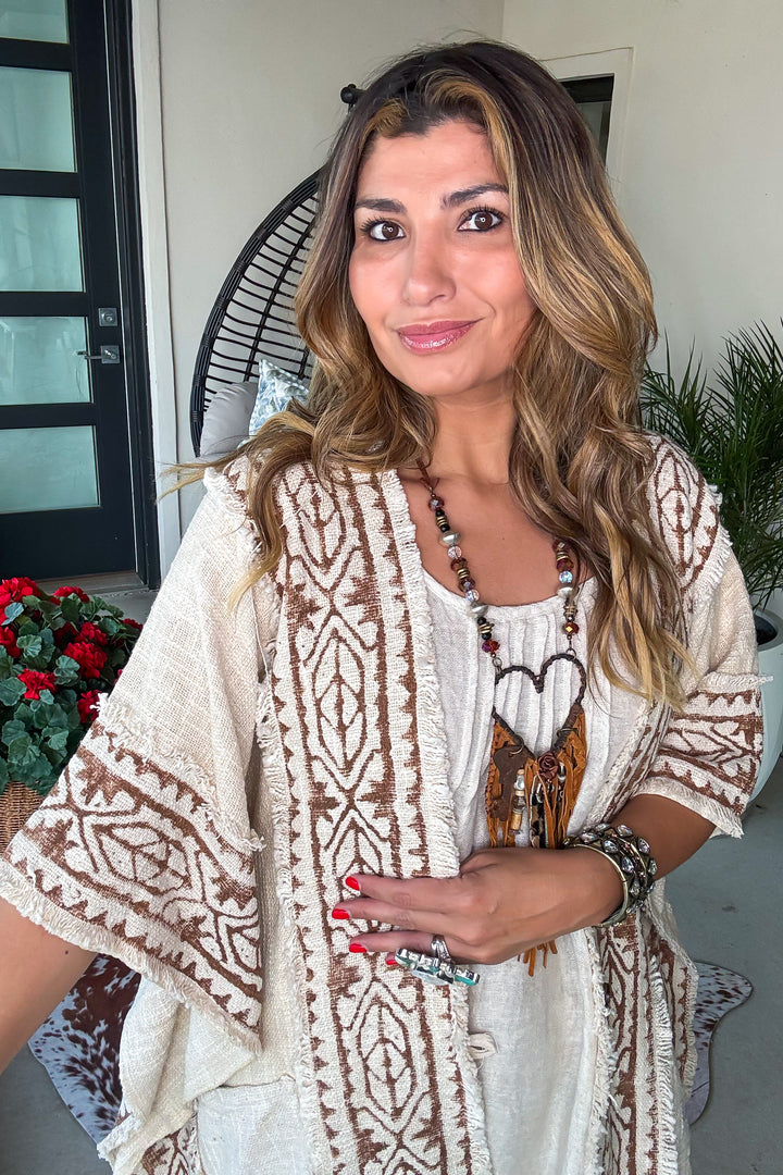 Sunlit Story Kimono - 100% Cotton