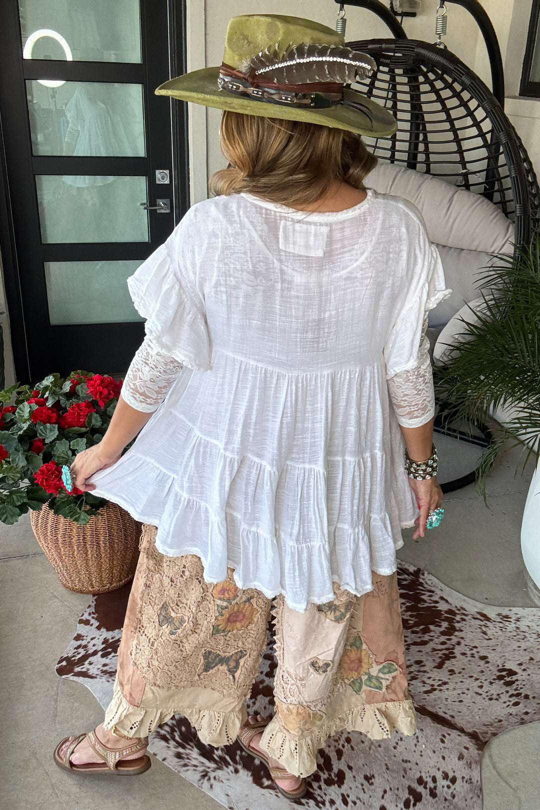 Floral Meadows Exclusive Cotton Crochet Pants - 100% Cotton