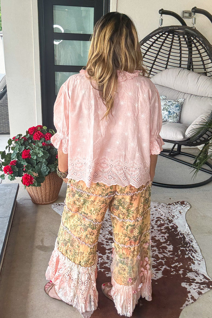 Timeless Romance Top - 100% Cotton - Pink