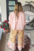 Boho Floral Lace Pants Elastic Waist - 100% Cotton