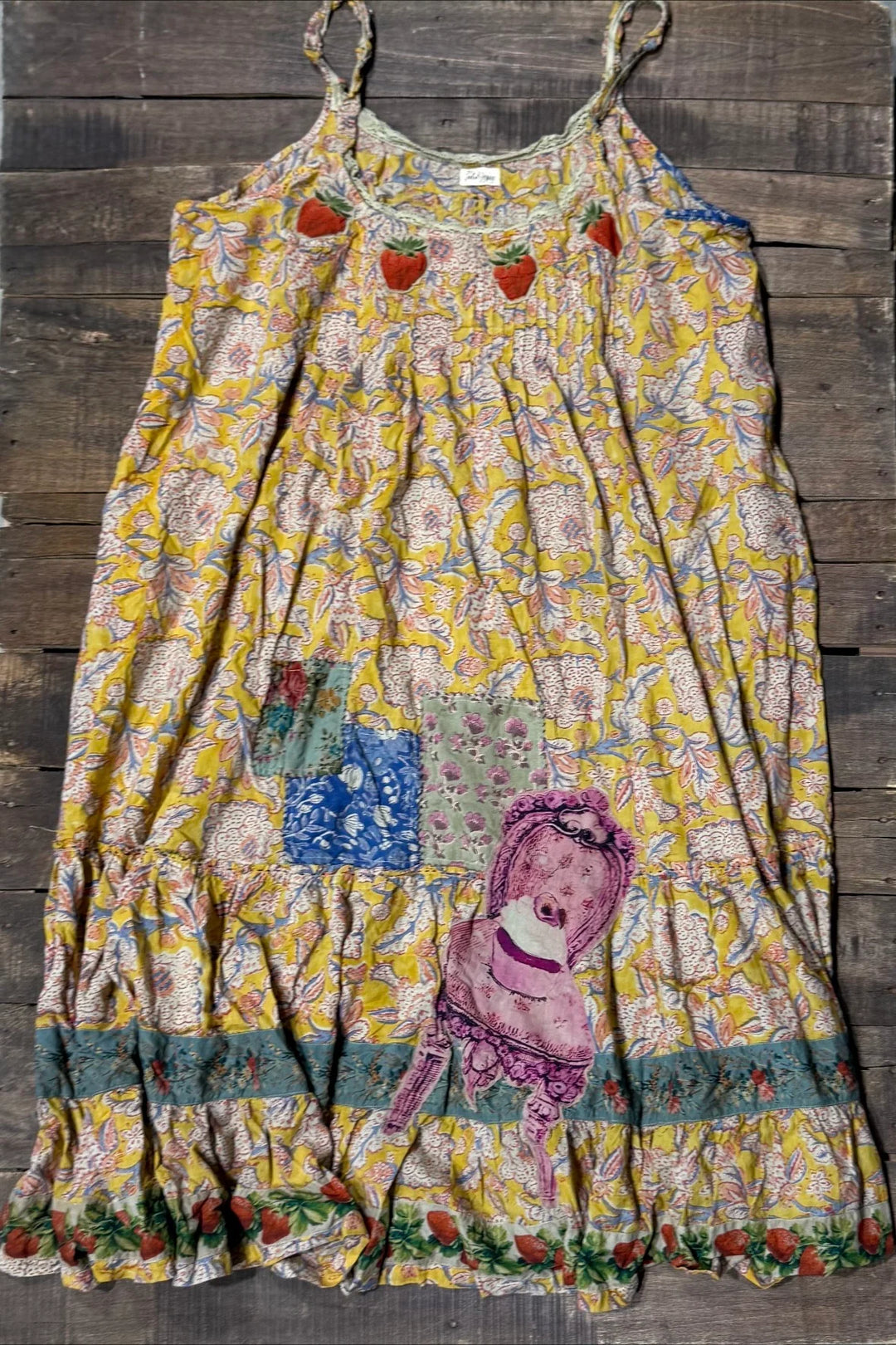 HJG - Sunwashed Bloom Dress - Golden - 100% Cotton