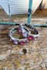 Double Darling Sliver Heart Stretch Bracelet - Silver/Pink (Each Sold Separately)