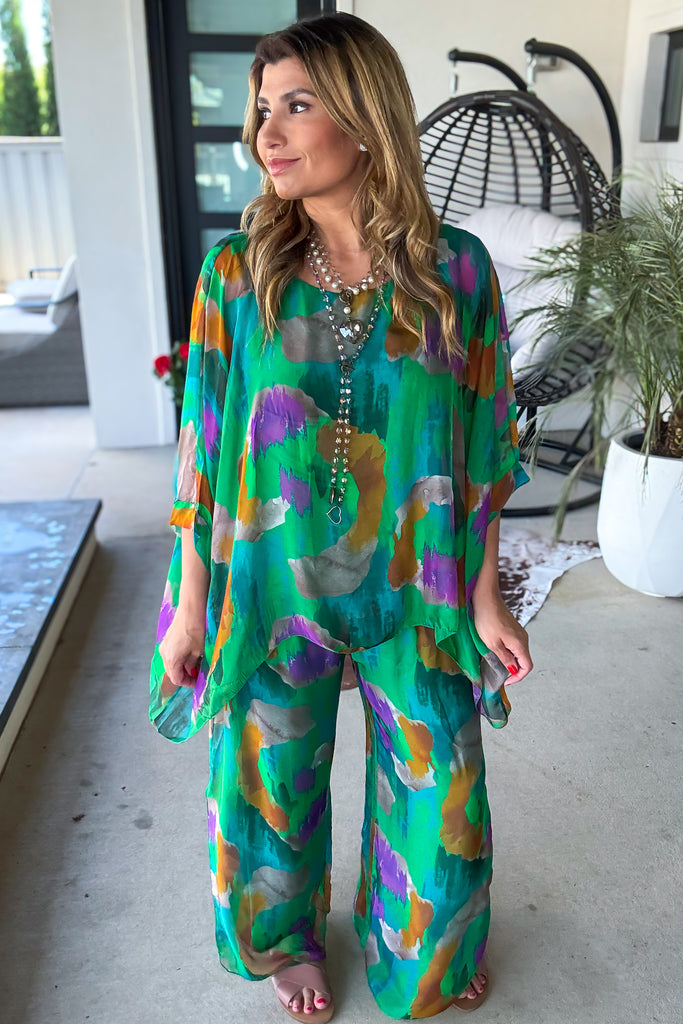 Spark Of Glamour Silk Stretch Pants – Made in Italy (SOLD SEPARATELY)