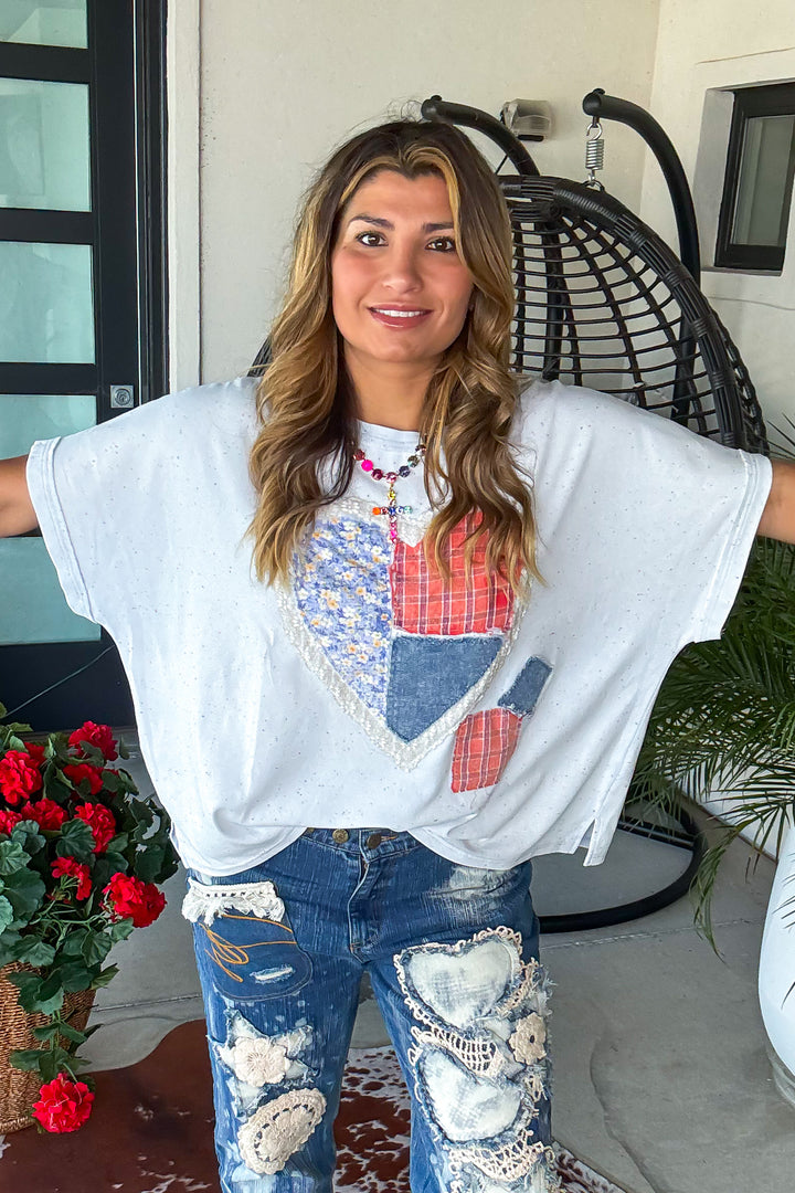 Denim Darling Top - Sky Blue - Cotton Blend