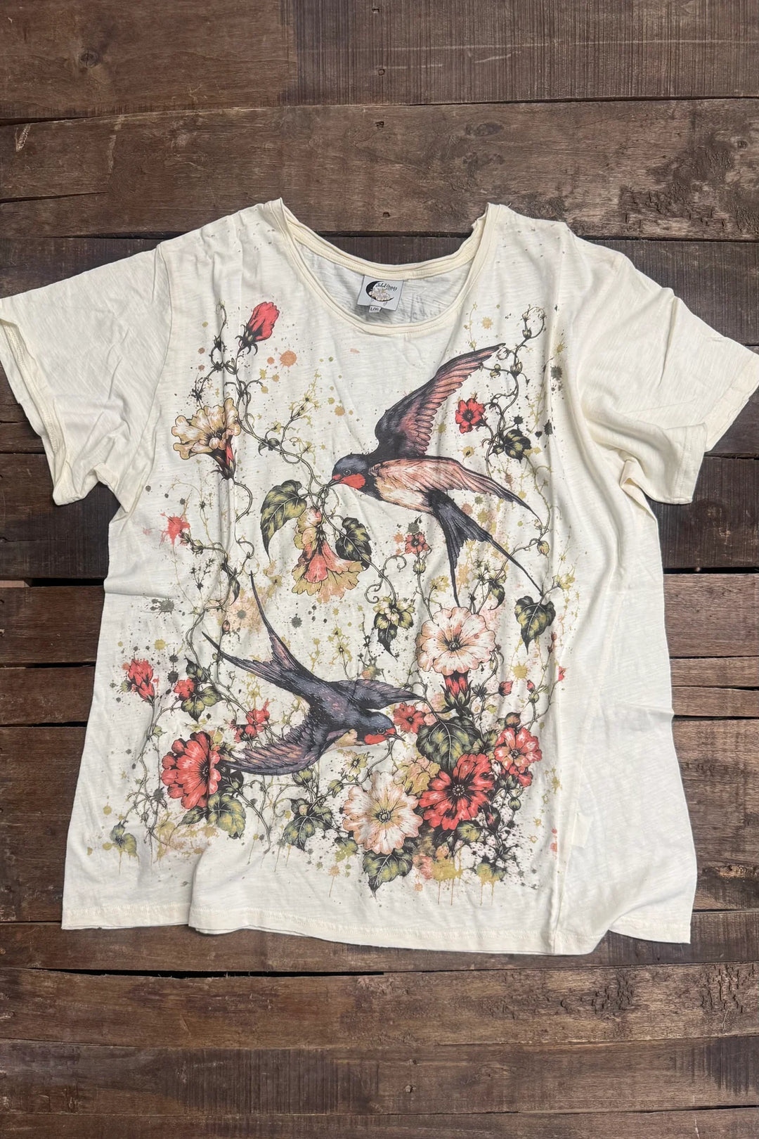 Moon Dance Tee -  Garden Flight - 100% Cotton -