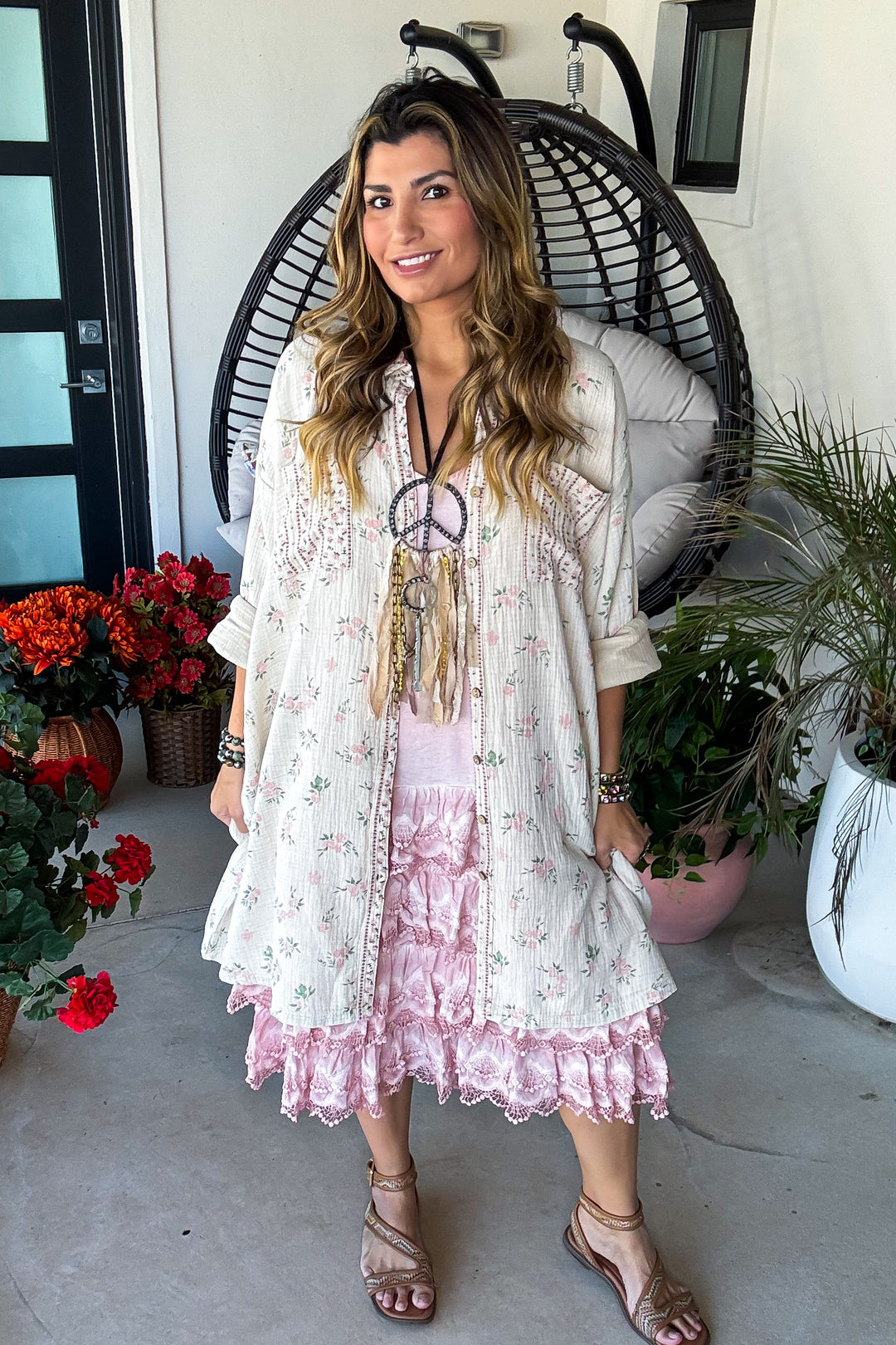 Atlantis Garden Dress - 100% Cotton - ECRU