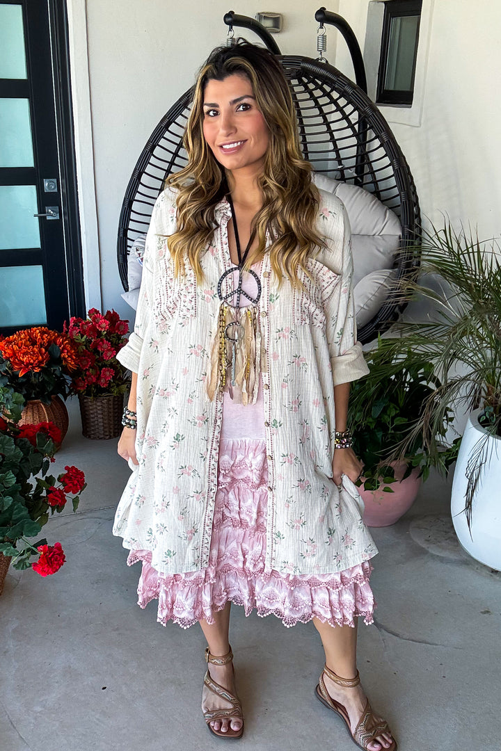 Atlantis Garden Dress - 100% Cotton - ECRU