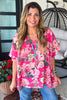 Blushing Leopard Garden Oversized Top - 100% Cotton