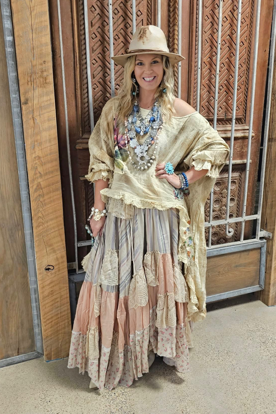 Ragged Rose Skirt -100% Cotton
