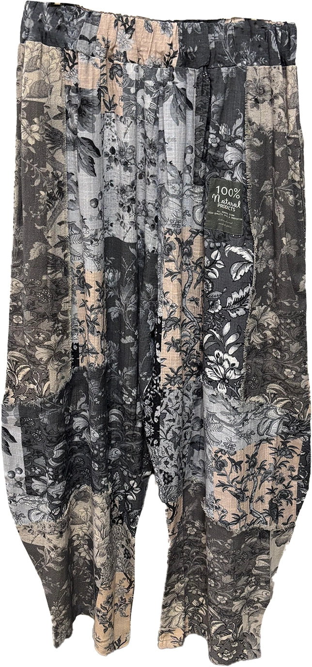 Harem Pants - Gray - 100% Cotton