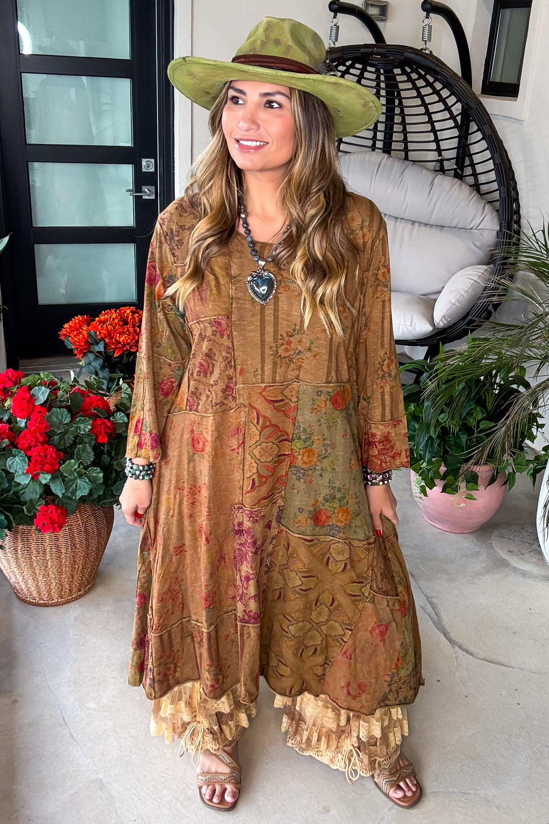 Patchwork Dream Dress - Fall Colors - 100% Cotton