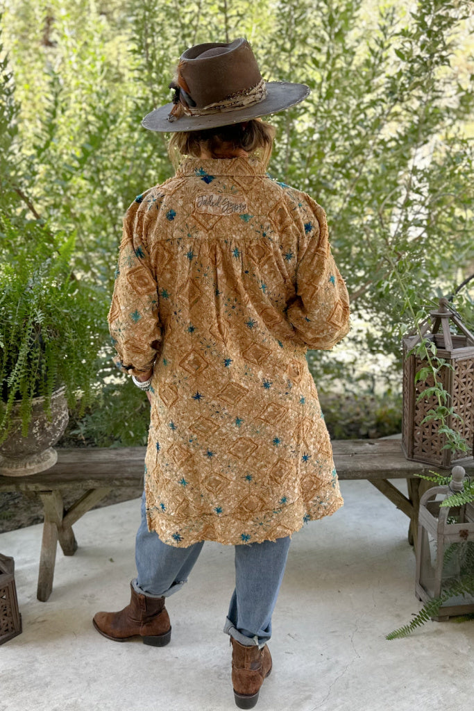 Golden Mesa Handmade Embroidered Tunic - 100% Cotton