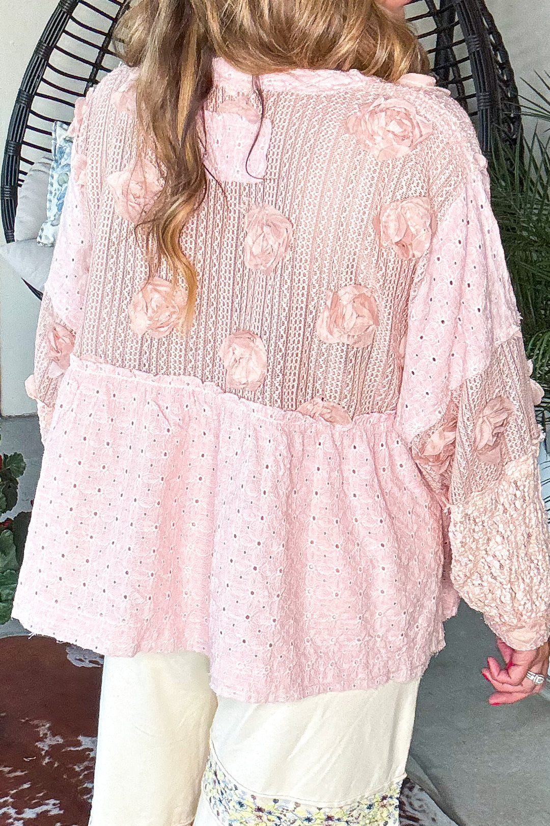 Blossom Veil Top - Strawberry