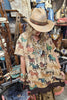 Wild Spirit Horse Print Cotton Linen Top – Made in USA