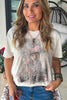 Top Hat Bling Rhinestone Cheetah Shirt - 100% Cotton