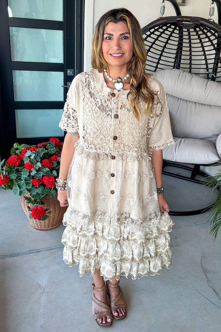 Trellis Dreams Top - 100% Cotton